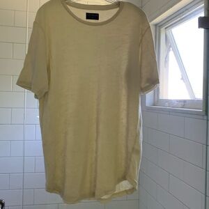 Goodlife T-Shirt Mens Large cream Short Sleeve Classic Crew Neck Tee Made In USA